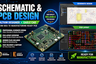 professional schematic and pcb layout in altium or eagle
