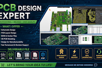 provide pcb design, schematic and gerber files in easyeda, altium and eagle cod