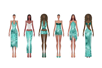 draw a fashion illustration or sketch