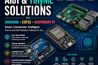 build aiot and tinyml solutions on arduino, esp32, and raspberry pi
