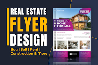 design modern real estate flyer, property flyer and open house flyer