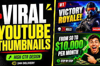 design high CTR youtube thumbnails