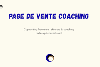 je ferai rédiger votre page de vente coaching qui convainc