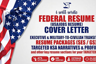 write ats usajob federal resume cv for executive government, veteran