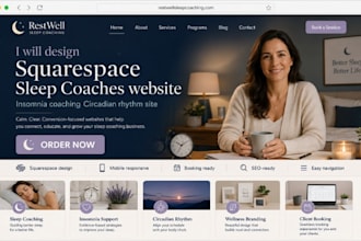 design squarespace sleep coaches website insomnia coaching circadian rhythm site