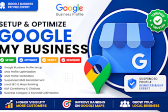 setup google my business, optimize gmb, reinstate gmb, gmb profile verification