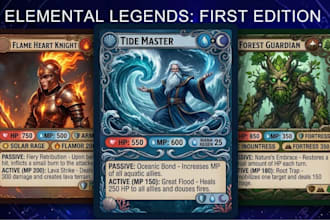 create professional trading card game templates card frames, tuck box packaging