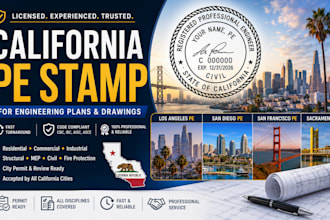 do california pe stamp for los angeles pe, san diego pe, san francisco pe