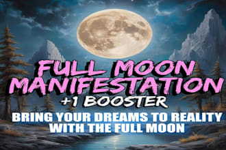 cast full moon manifestation ritual, blue moon blessing, lunar prosperity spell