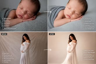 create flawless newborn and maternity photo edits