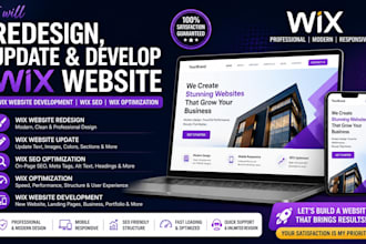 redesign wix website update wix wix seo wix optimization wix website development