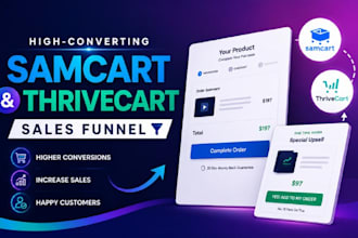 samcart, thrivecart, online course, sales funnel, landing page