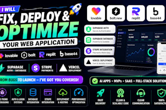 fix deploy lovable app bolt replit base44 supabase database auth stripe vercel