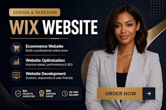 design, redesign wix website, wix store or wix ecommerce shop,
