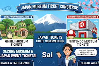 buy ghibli museum and nintendo museum tickets for you