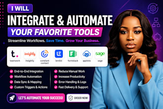 integrate teamwork insightly constant contract lemlist formstack apptoto sage