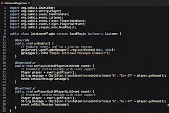 develop custom minecraft plugins for spigot or paper