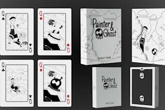 design custom playing cards, poker card games, card illustrations and card decks
