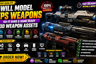 model fps weapons sci fi guns and game ready 3d weapon assets