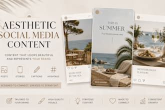 create aesthetic social media content