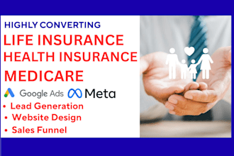 generate life insurance health insurance medicare leads and build website