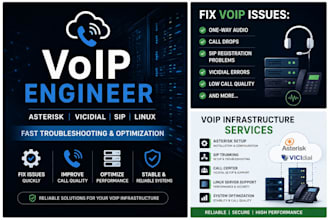fix asterisk, vicidial and sip voip issues
