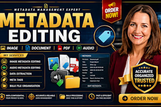 do metadata editing, data extraction for document, video,image and audio file