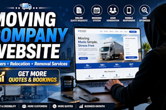 design mover website removal company website and relocation website
