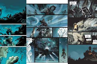 draw custom illustration graphic novel art for your dark or fantasy story
