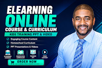 do elearning online course, homeschool curriculum, kids training PPT video