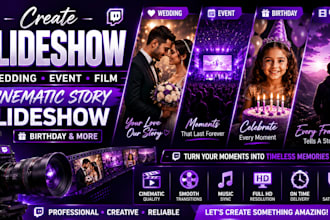 create slideshow wedding video event film cinematic story slideshow birthday