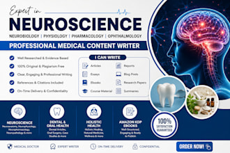ghostwrite medical ebook, neuroscience, dental article, holistic ebook writer