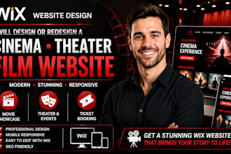design cinema film website redesign wix actor theater website