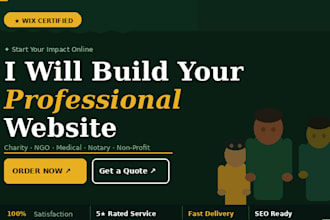 build wix website, charity website, ngo website, medical website, notary website