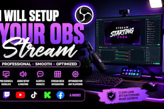 setup professional obs studio for twitch, tiktok and youtube streaming