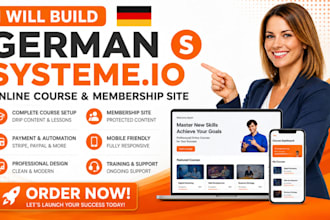 german systeme io online course learnworlds elearning  website membership site