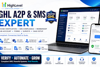 setup ghl a2p phone verification, SMS compliance, saas setup, forms survey