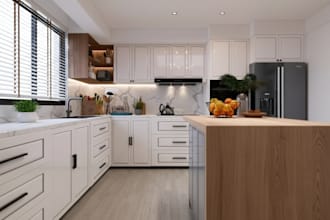do modern kitchen design, remodeling and interior rendering on sketchup