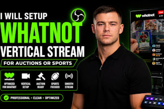setup obs studio for whatnot live, card breaks, auctions and pokemon cards