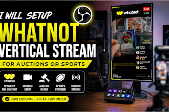 setup professional obs streaming for whatnot live selling, gaming and live shows
