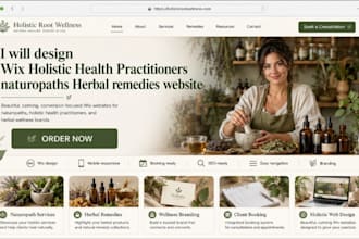 design wix holistic health practitioners naturopaths herbal remedies website