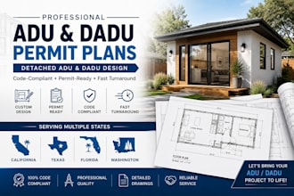 detached adu, dadu permit plans for california, texas, florida and washington