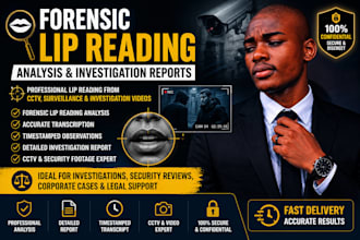 perform forensic lip reading analysis and detailed investigation reports