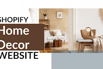 build furniture and home products decor shopify store