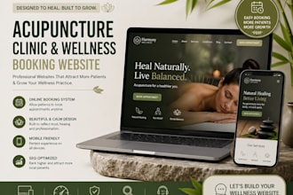 design acupuncture clinic wellness booking website
