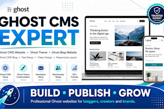build ghost cms website, ghost theme and ghost cms blog website