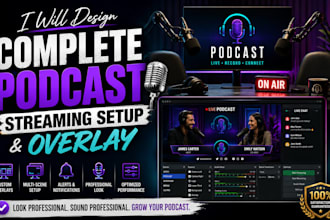 design professional obs stream overlays for podcasts and livestreams