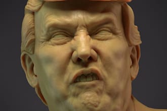 model 3d head and mask for 3d printing