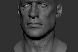 model 3d head for 3d printing