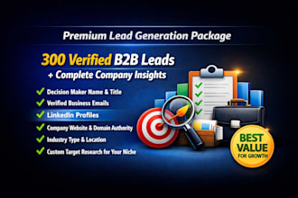 do b2b lead generation and company data research